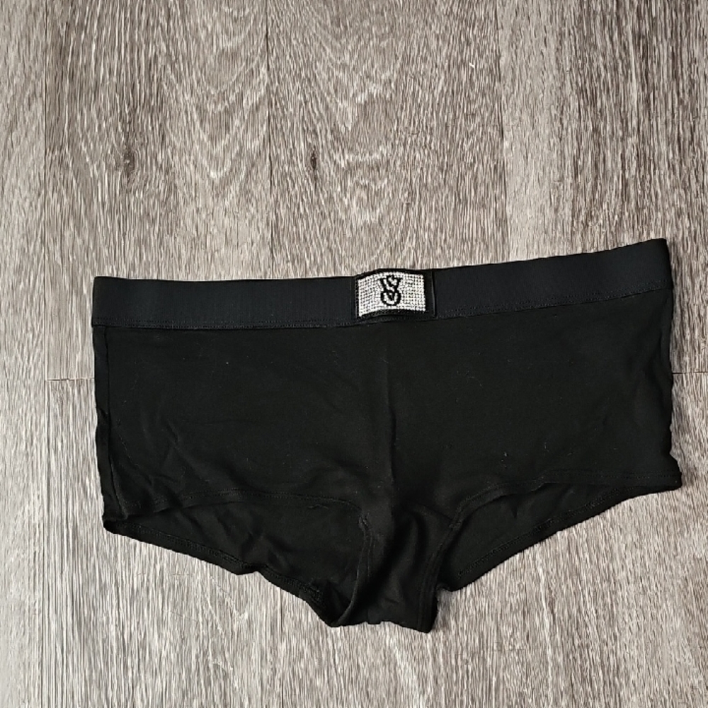 Victoria Secret Womens Shortie Sz Medium! Black Glitz!!